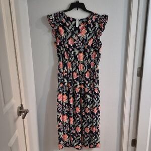 Navy Floral Maxi Dress